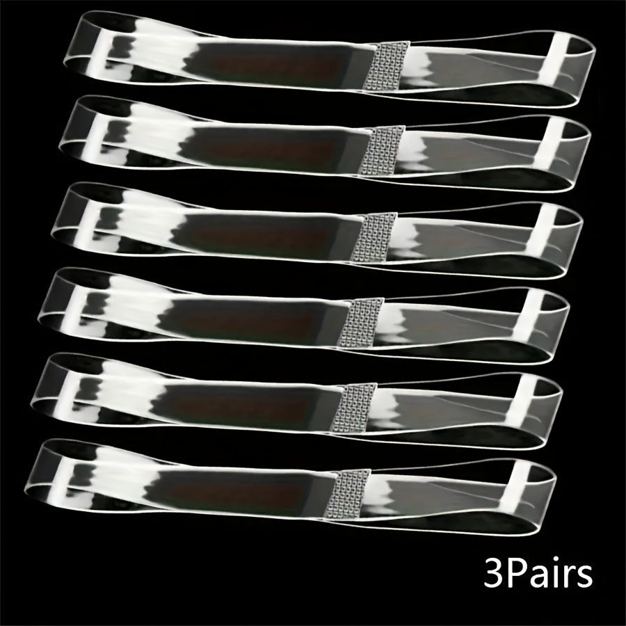 Women Transparent Silicone Heel Protectors Non-Slip Comfort Straps