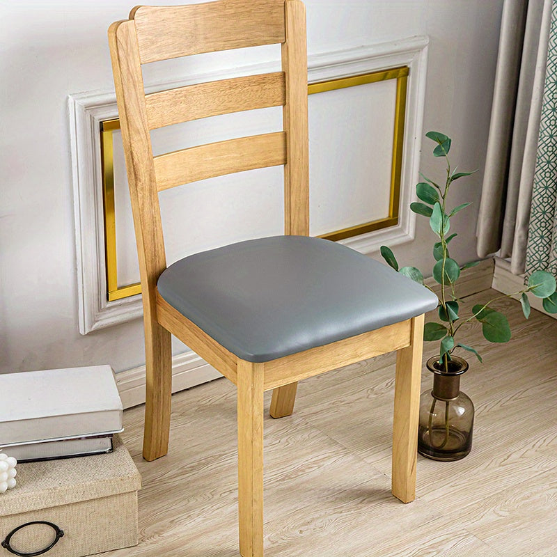 Ovqatlanish xonasi, oshxona, mehmonxona va uy bezaklari uchun suv o'tkazmaydigan PU charm stul qoplamalari.