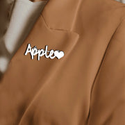 Stainless Steel Custom Name Brooch for Women Men Gift for Mom Dad Bridesmaid