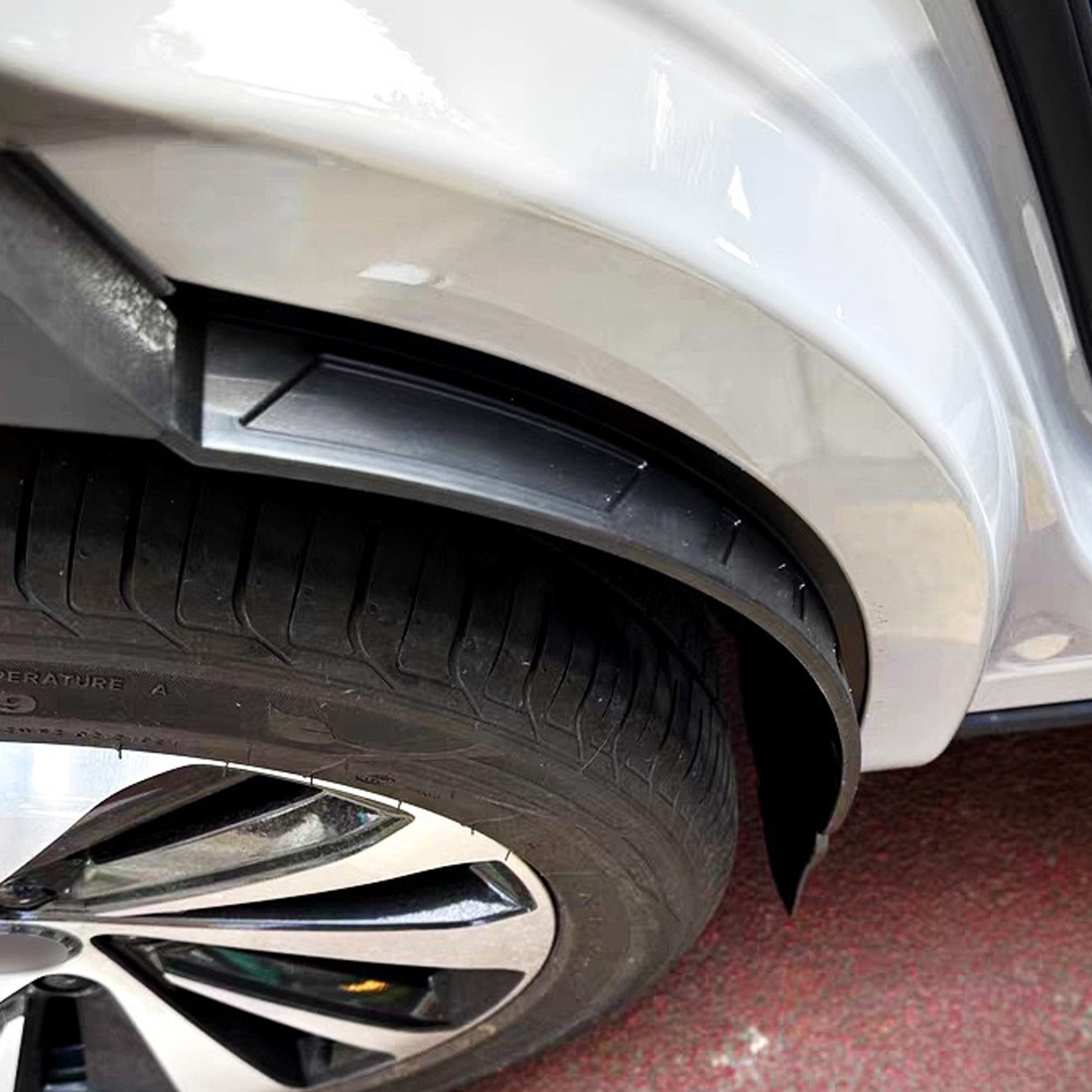 2 dona avtomobil shlangi orqa g'ildirak paneli himoyachilari PP material mustahkam qarshilik ko'rsatadigan qattiqlashgan