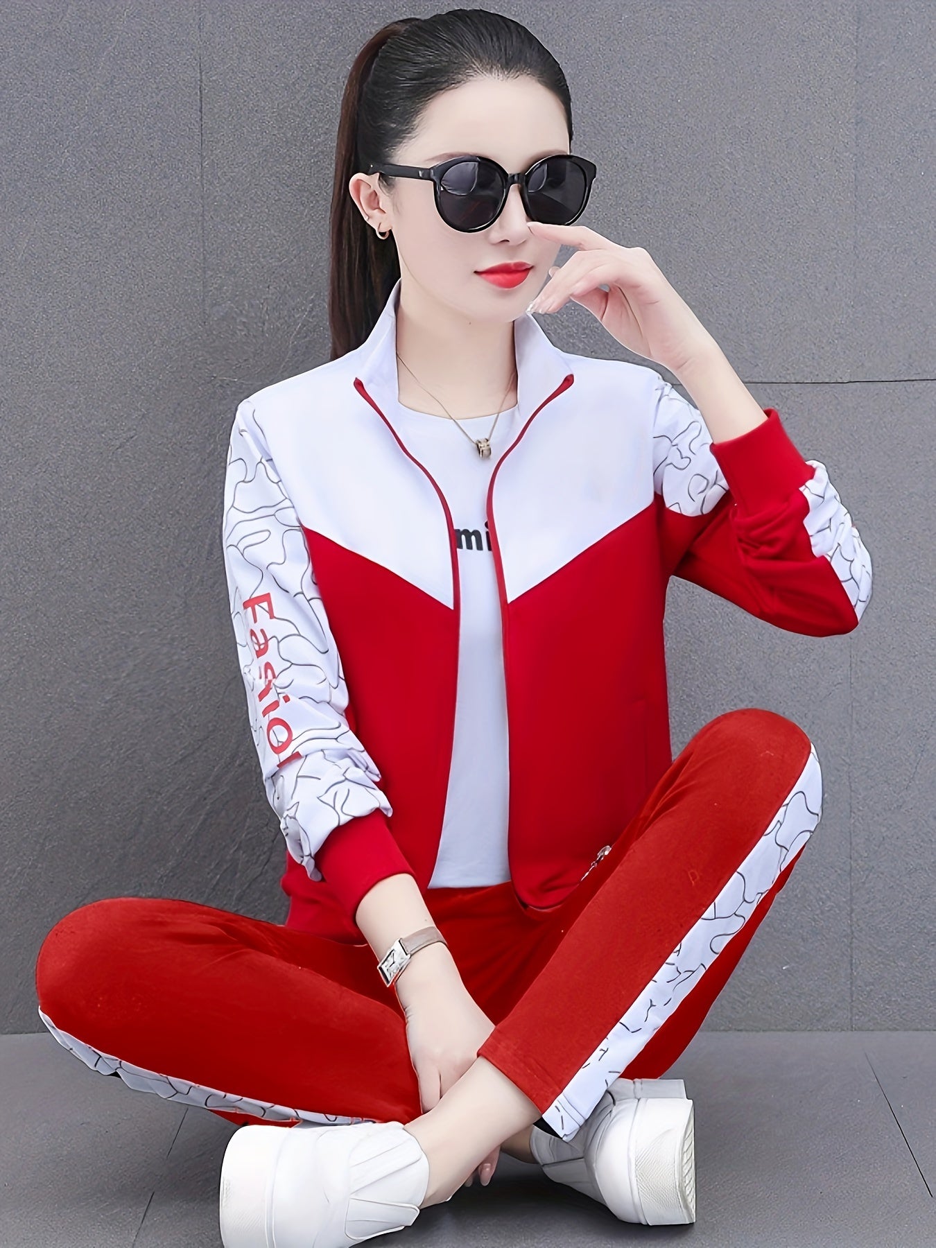 Women's Cardigan Set Long Sleeve Spring Autumn Casual Outdoor Sportswear