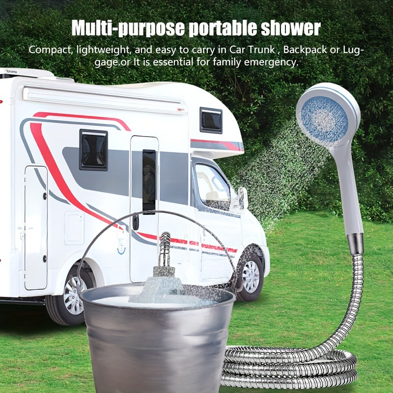 Portable Camping Shower Pump - Compact USB Rechargeable RV Outdoor