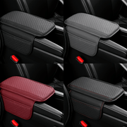 Universal Car Armrest Cushion with Phone Holder PU Leather Center Console Cover