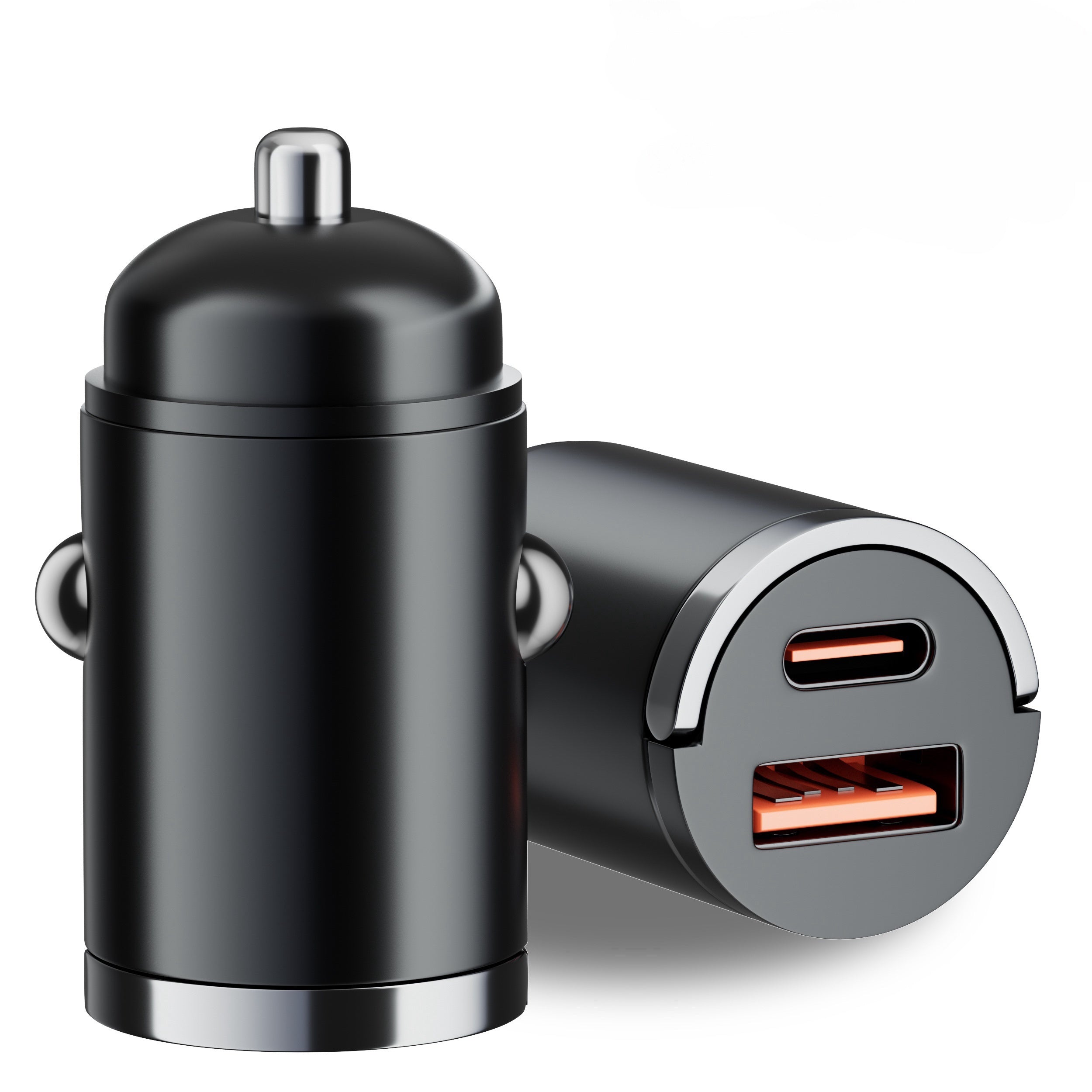 100W Dual Port Car Charger Fast Charging QC Type C Compact Lightweight Compatible with iPhone Galaxy Pixel