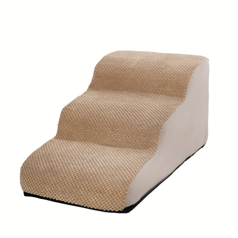 Изогнутый собачий трап для высоких кроватей и диванов, нескользящая моющаяся ткань, для маленьких и средних собак, внутренние ступеньки для домашних животных