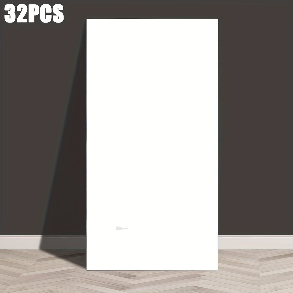 32 Pieces Self-Adhesive Marble Pattern Wall Stickers Waterproof Glossy Faux Ceramic for Home Decor