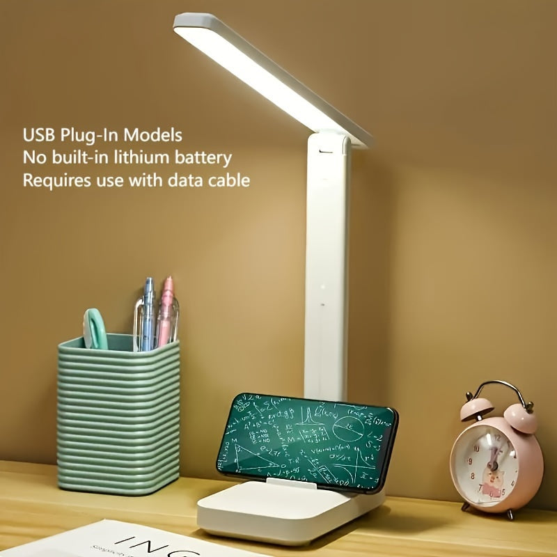LED Desk Lamp Touch Control USB Powered for Reading Bedside White