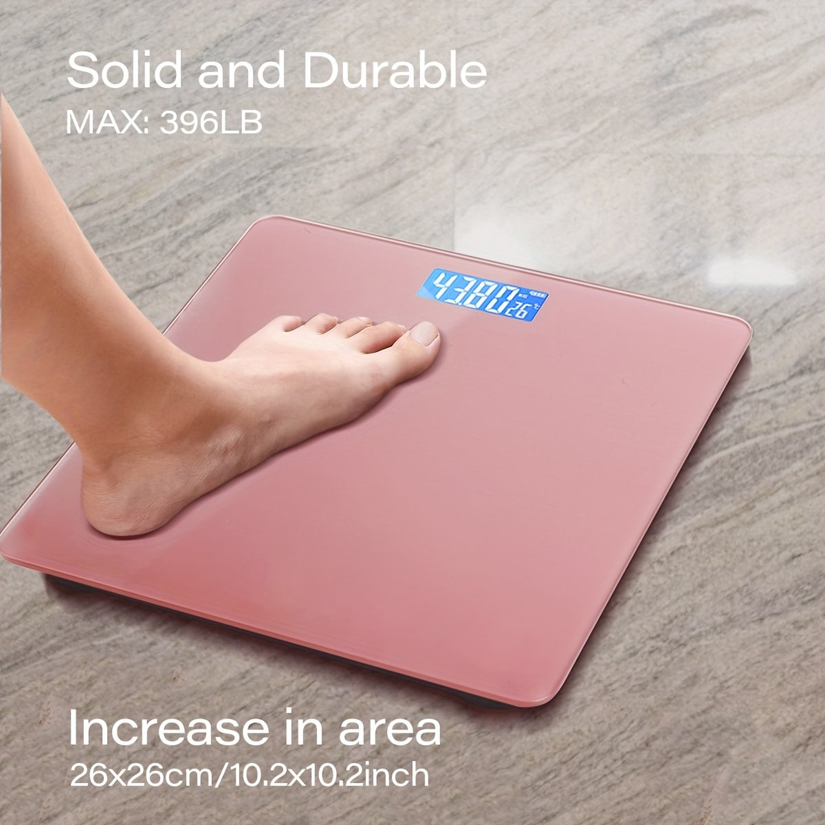 HOTU 1 dona kengaytirilgan raqamli vazn o‘lchagich, orqa yoritilgan LCD displey bilan, 176.9 KG gacha sig‘imi, aniq va xavfsiz, raqamli o‘lchagich.