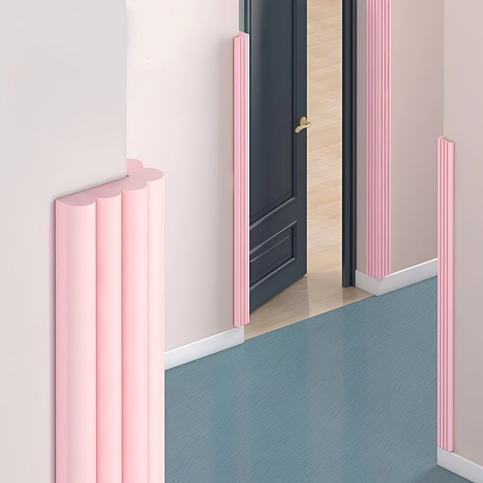 W-Shaped Wall Corner Protectors Bumper Strips for Wall Corner Safety