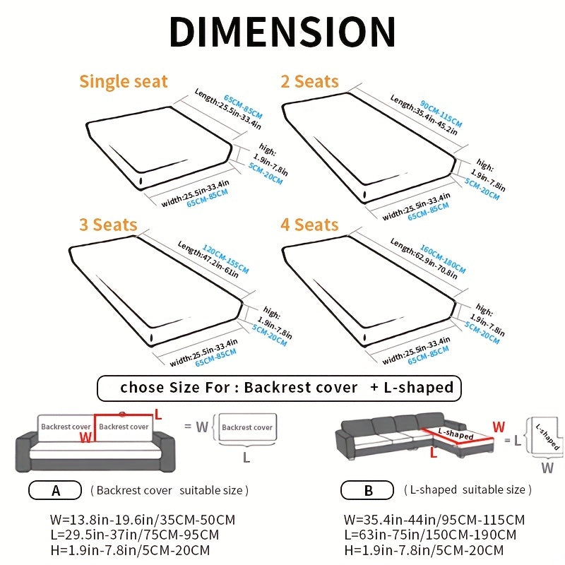 Толстый жаккардовый чехол для диванных подушек с резинкой, идеальная защита мебели для спальни, офиса или гостиной.