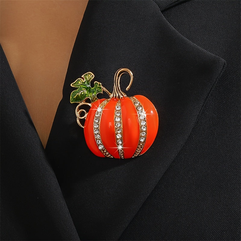 Women's Halloween Brooch Pin Alloy Pumpkin Irregular Plant Shape Lapel Accessory