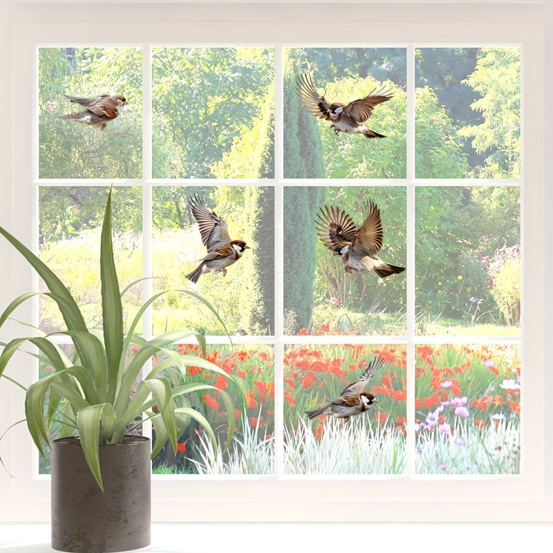 Sparrow Window Decals Easy-to-Apply Decorative Art for Home or Office