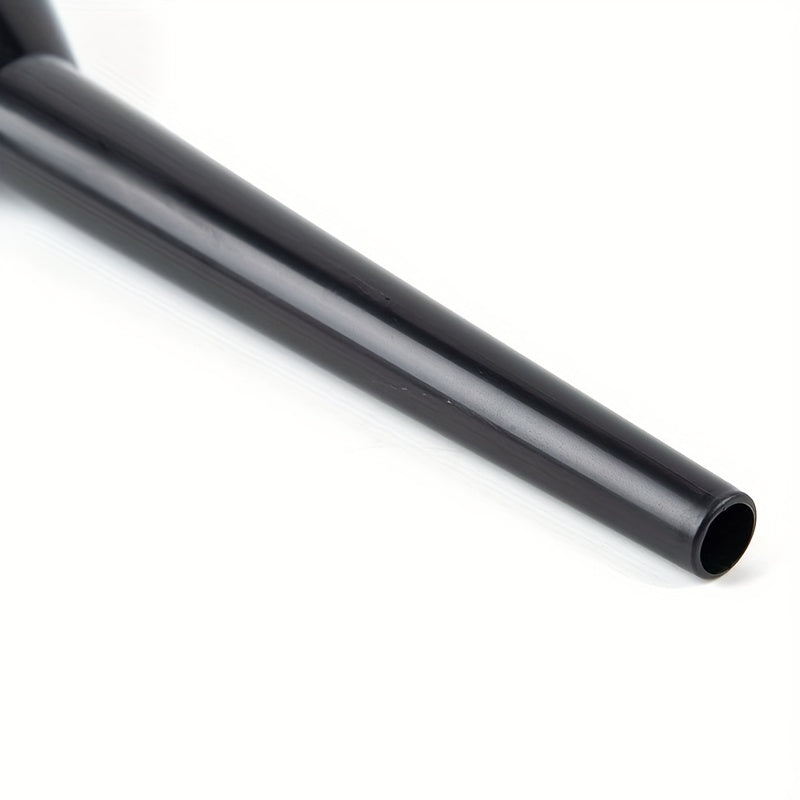 Black Plastic Oil Funnel with Long Neck and Hanging Hook for Automotive Use