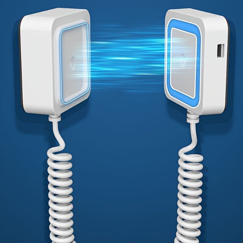 Magnetic Anti-Lost Remote Control Lanyard with Hook for TV and AC Remotes White Plastic