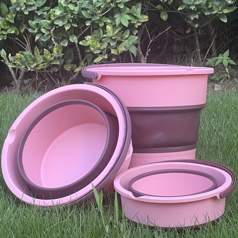 Telescopic Folding Bucket Multi-Use Collapsible Plastic with Handle for Fishing Car Wash