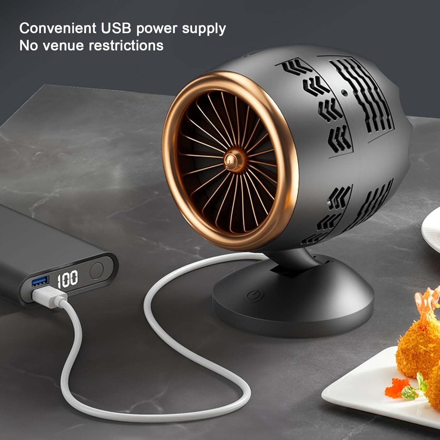 Portable USB-powered range hood for indoor BBQ hot pot RV kitchen ventilation