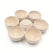Set of 5 Natural Wooden Bowls 30x57mm for Crafts Home Decor and Kids Toys