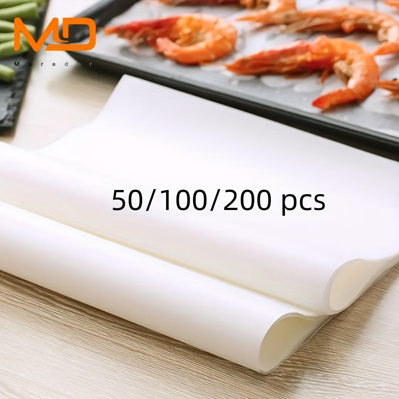 2333 BBQ Бумага 22.86x33.02 см, 50/100/200 шт., предварительно нарезанная антипригарная пергаментная бумага для выпечки, приготовления пищи, гриля, жарки и приготовления на пару - небелёная, подходит для большинства противней.