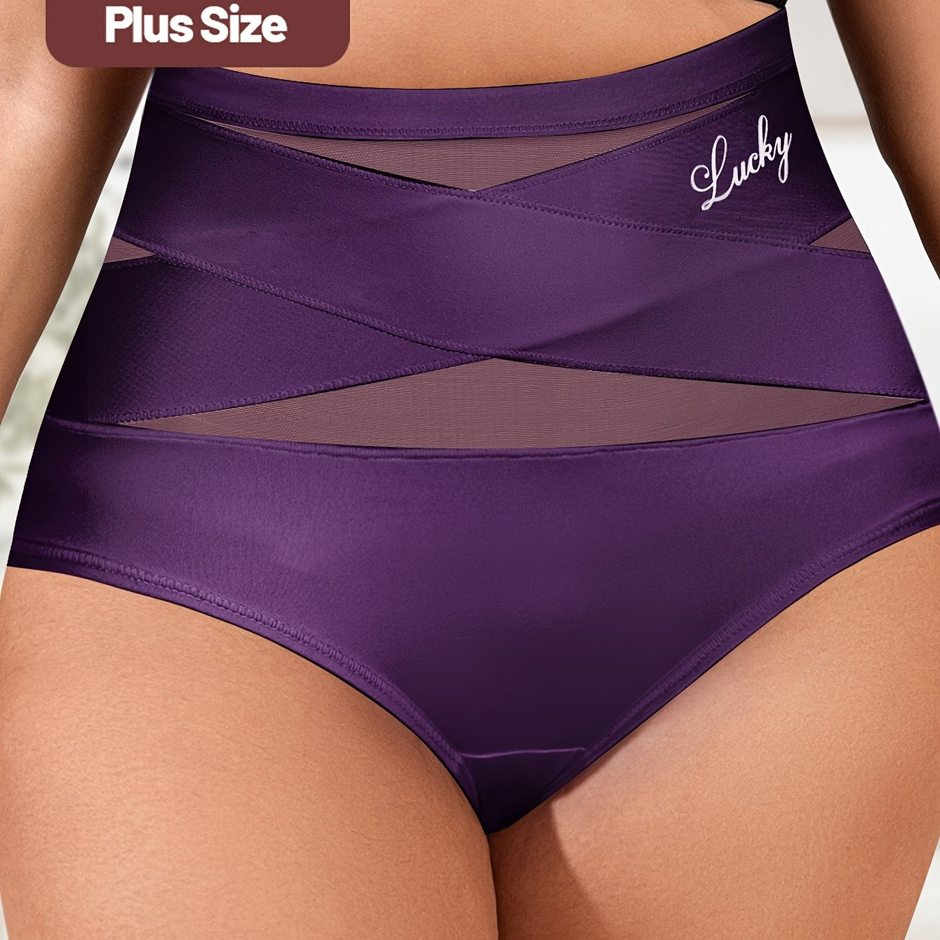 Plus Size Breathable Mesh High Waist Seamless Shaping Underwear for Body Sculpting