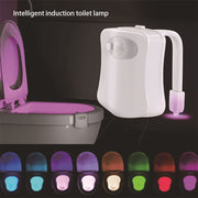 LED Toilet Night Light Motion-Activated 16 Color Wall Mount Battery Operated
