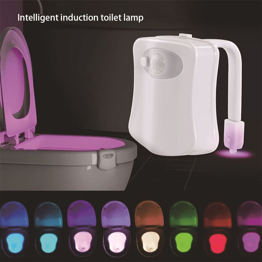 LED Toilet Night Light Motion-Activated 16 Color Wall Mount Battery Operated