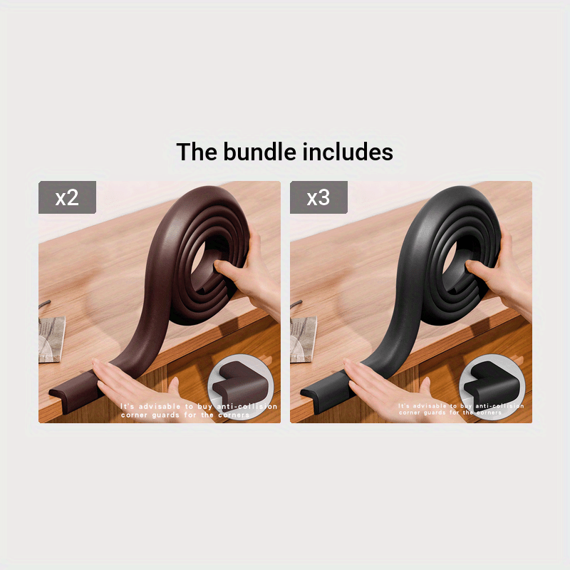 Two Meters Non-Toxic Anti-Collision Corner Protectors for Walls and Furniture