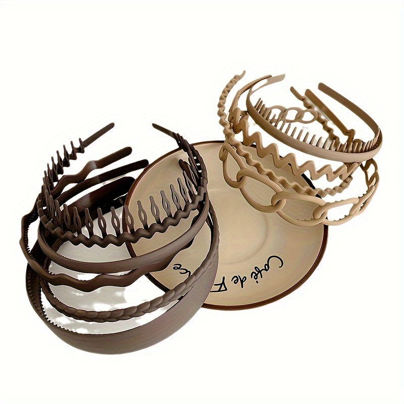 Ayollar uchun 9 ta mat, to'lqinli, sirg'almas soch bantlari to'plami