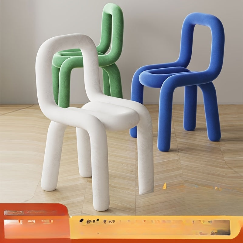 Стул Blue Steel для спальни, офиса, гостиной, обитый кожей, штабелируемый