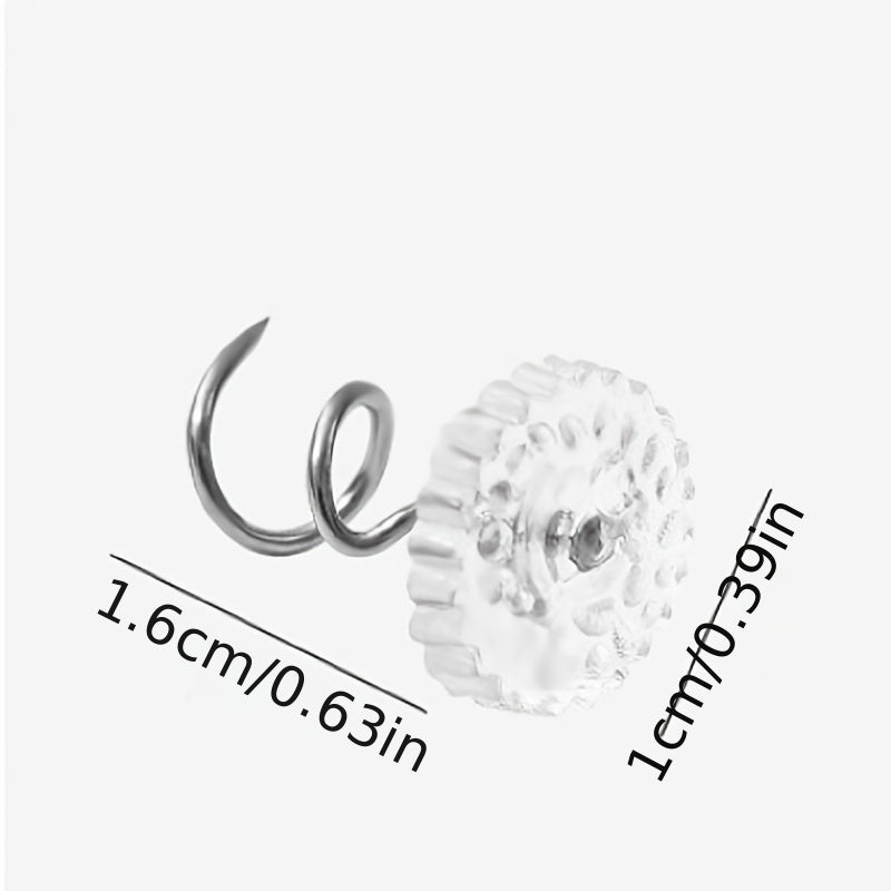 30 Pieces Transparent Polypropylene Sofa Cushion Twisted Nails and Invisible Fixing Clips