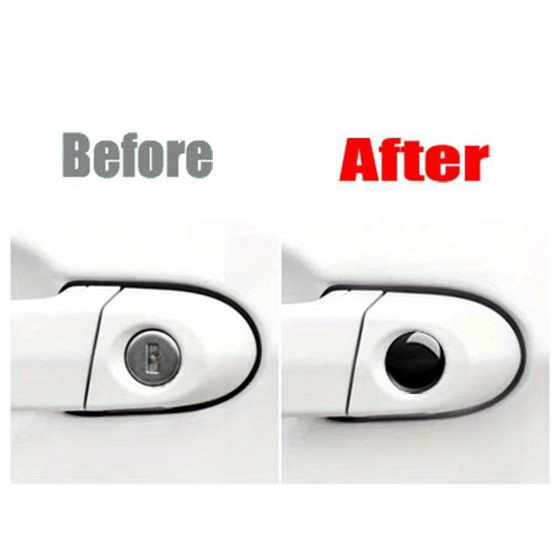 4Pcs Car Door Lock Protection Kit Black Scratch Resistant Entry Film