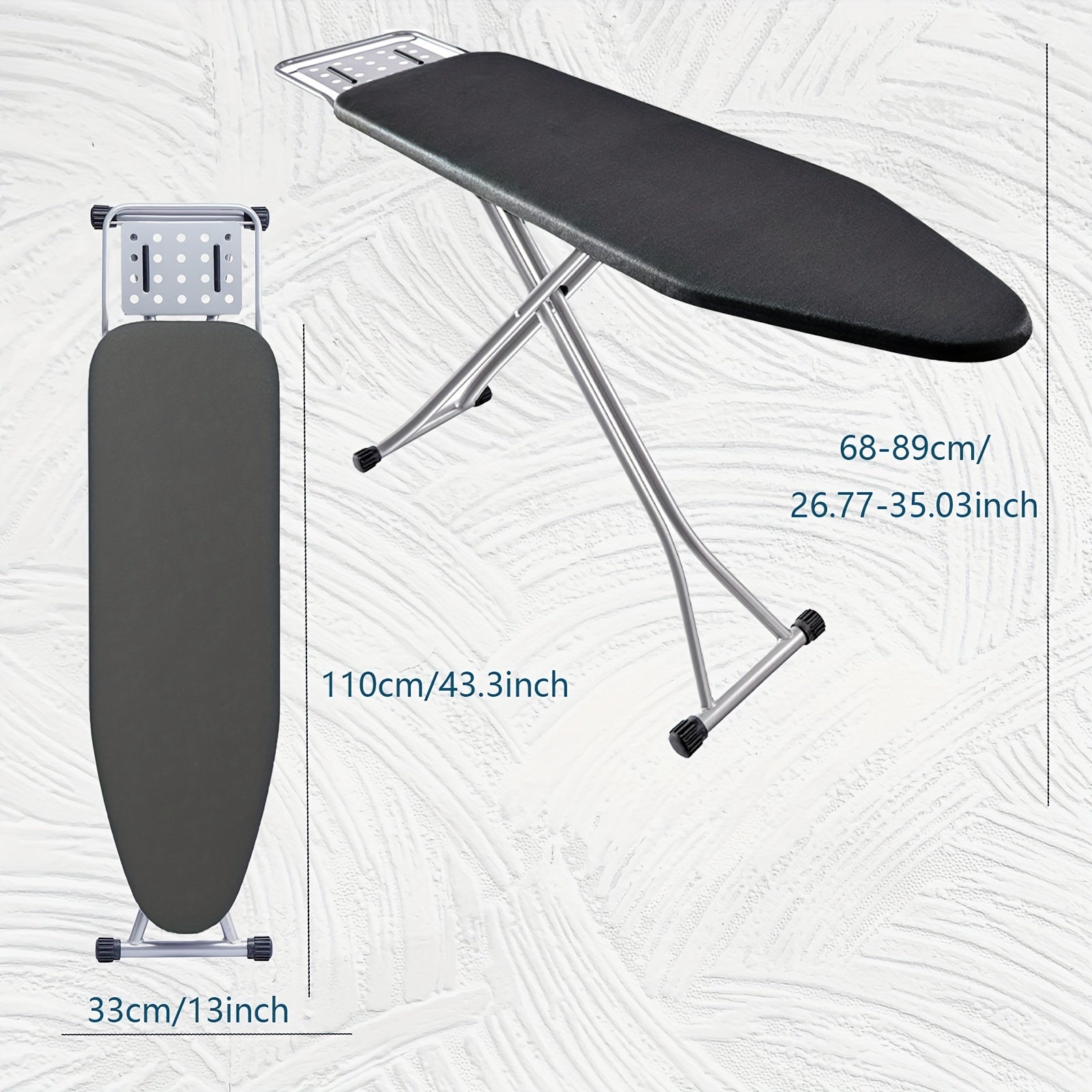 Adjustable Ironing Board Stand 109.98x33.02cm Foldable Durable Alloy Steel