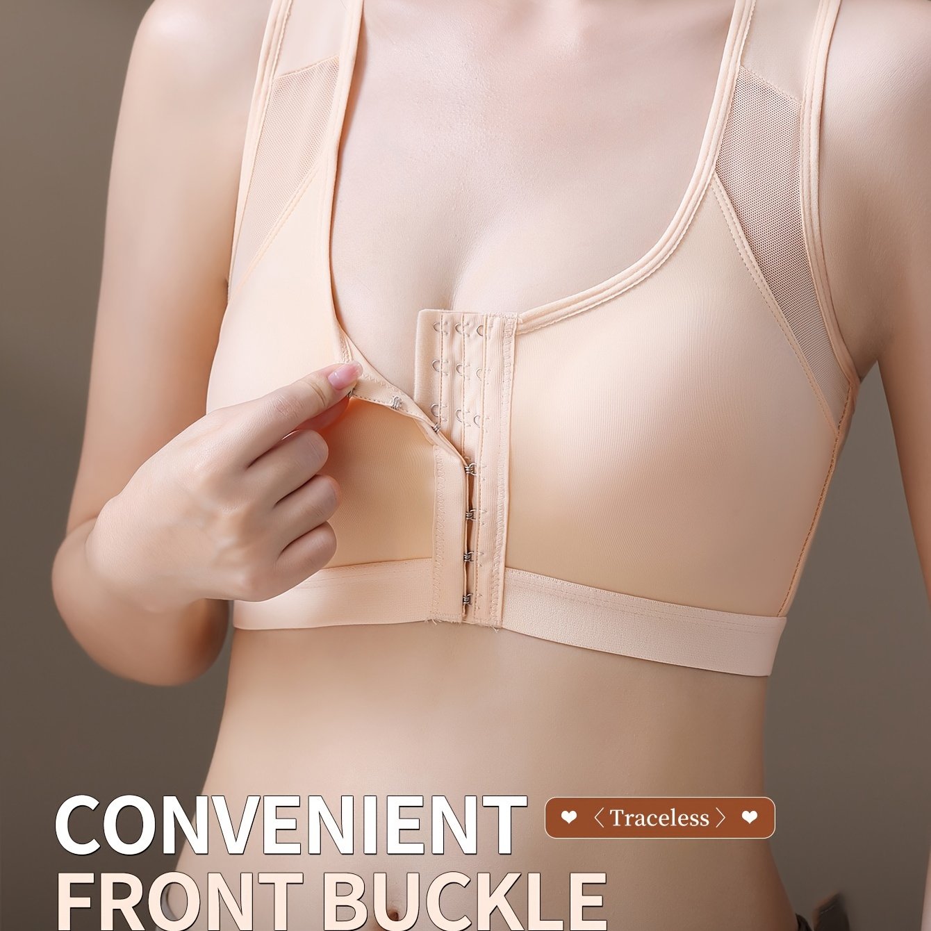 Women's Breathable Sports Bra with Push-Up Support for Active Wear