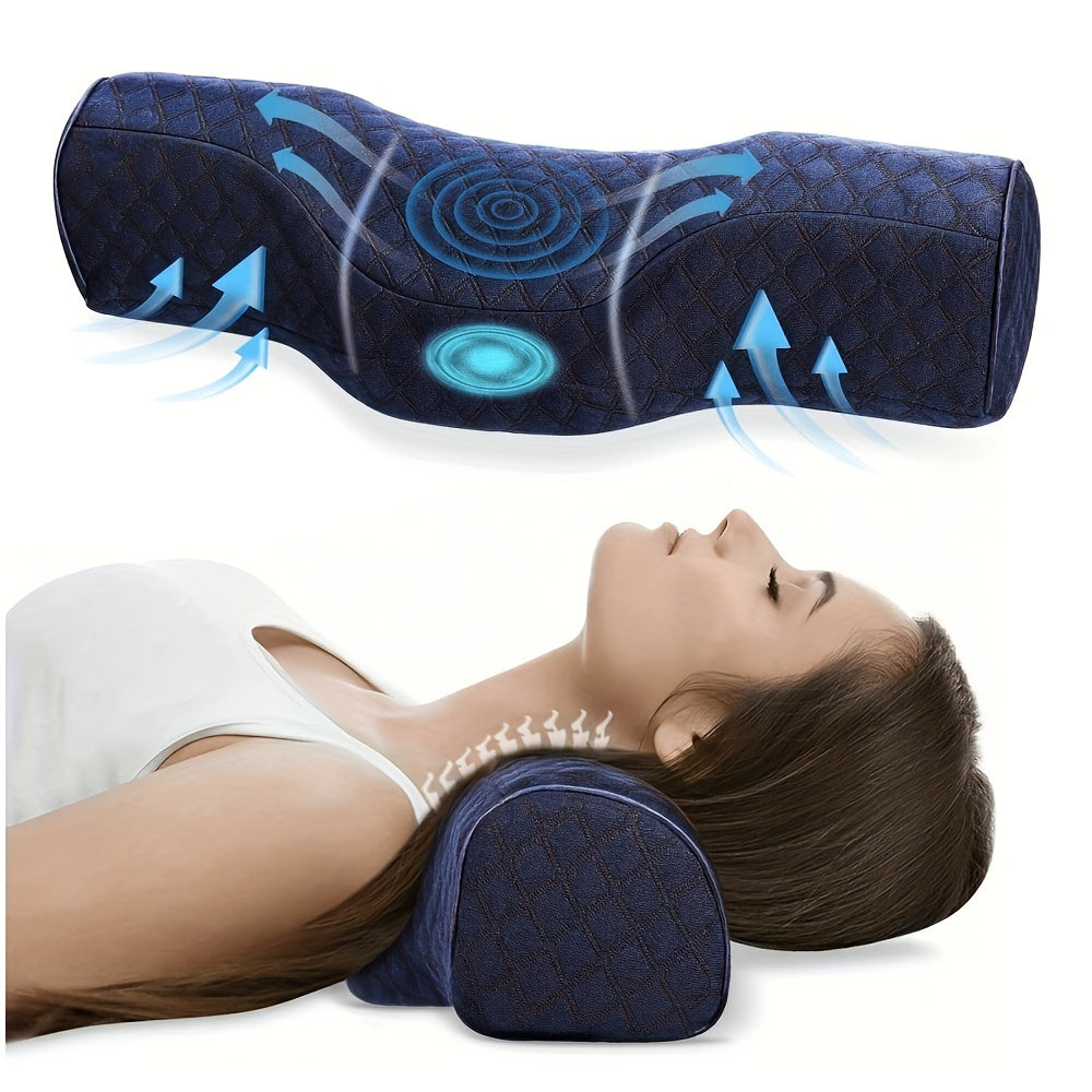 Memory Foam Cervical Neck Pillow for Sleeping Supportive for Stiff Neck Side Back Sleepers