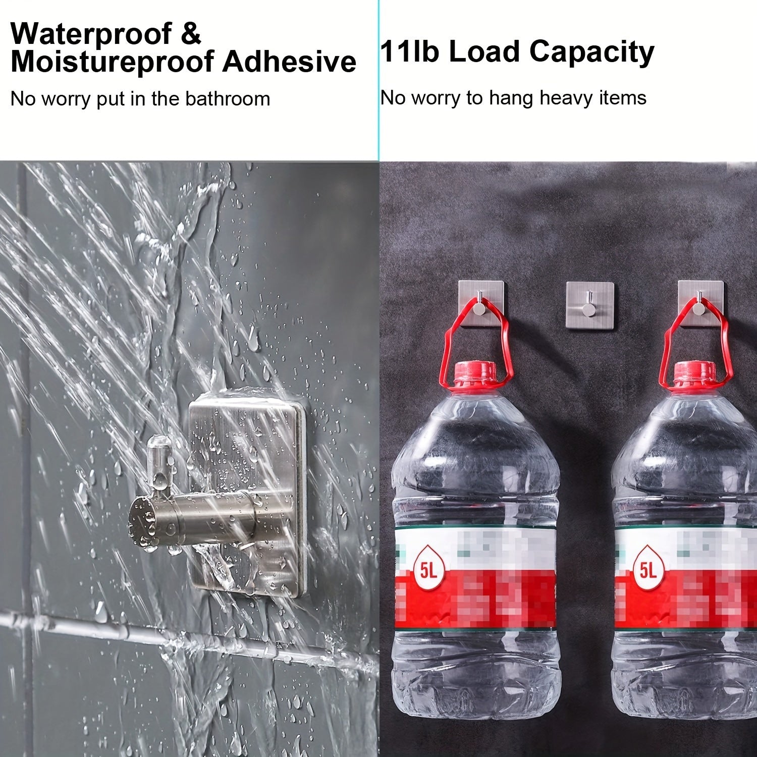 Four-Pack Stainless Steel Wall Hooks for Bathroom and Bedroom Organization Durable Polished Finish