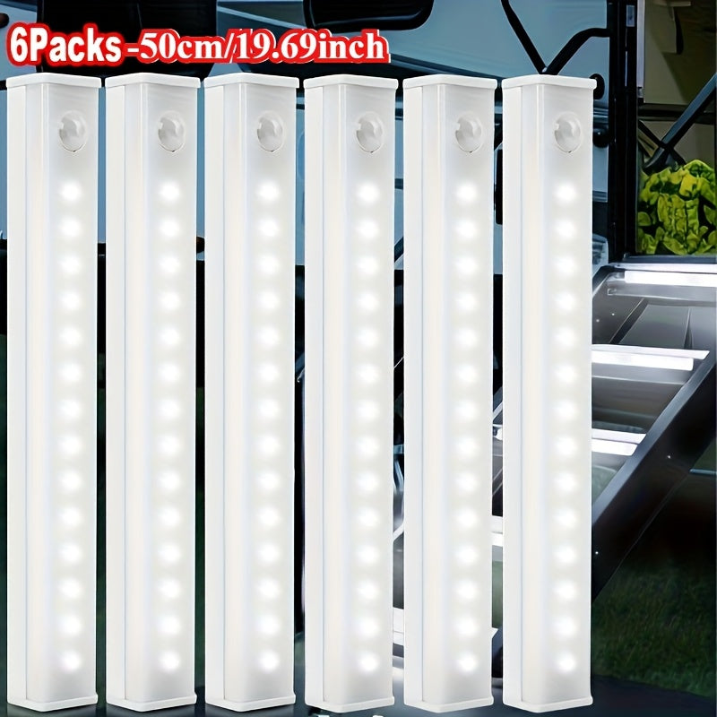 6 dona oq LED harakat sensorli chiroqlar simsiz zaryadlash USB qayta zaryadlanadigan ichki