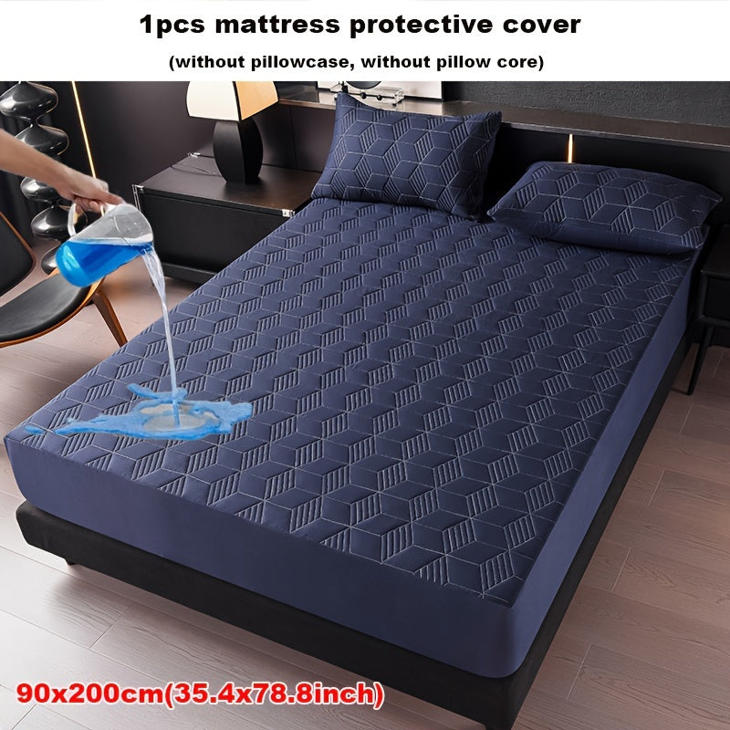 Waterproof Mattress Protector Cover Machine Washable Quilted Polyester PU Inner Layer for Bed Hotel Living Room