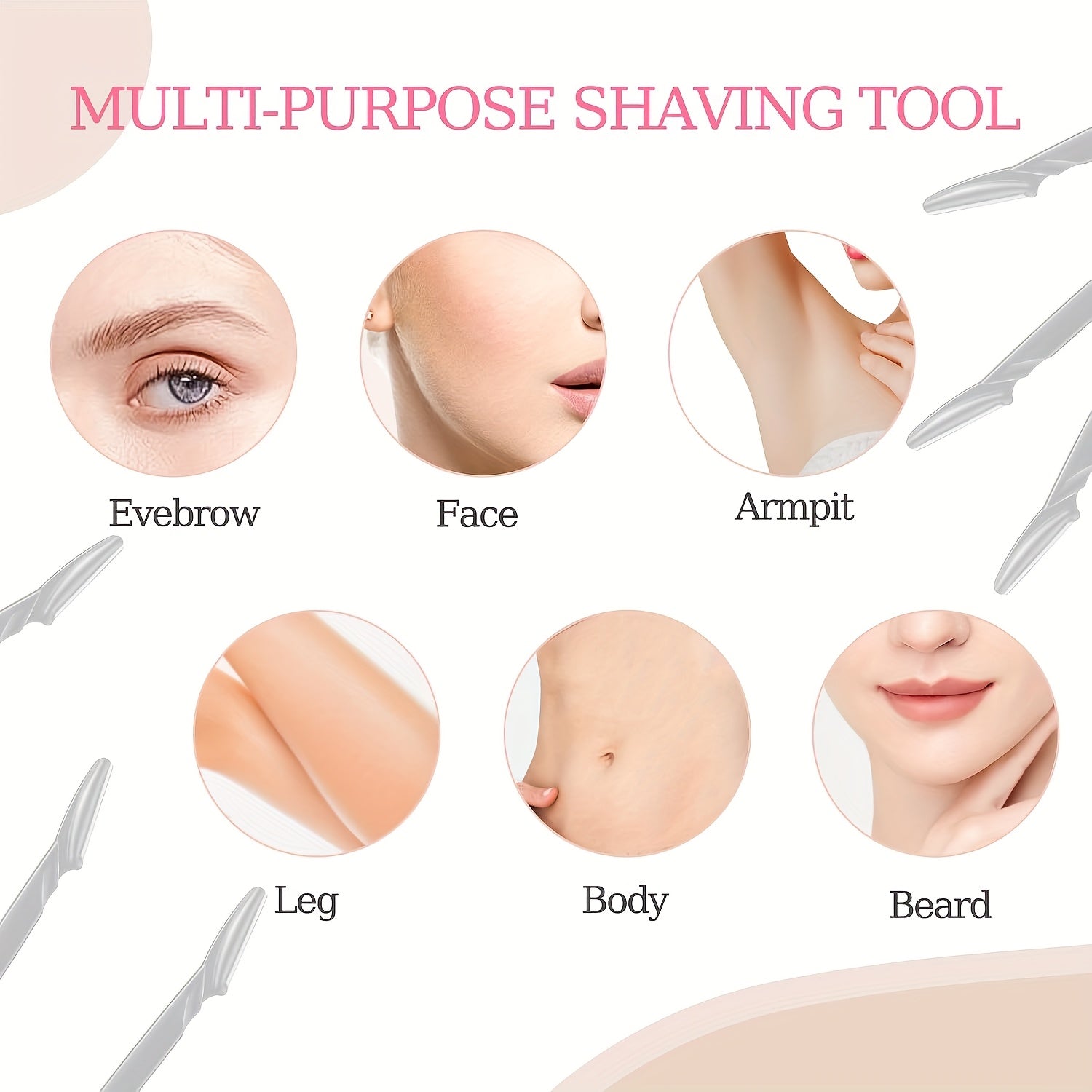 30 шт. набор бритв для бровей из нержавеющей стали, триммеры для лица и тела