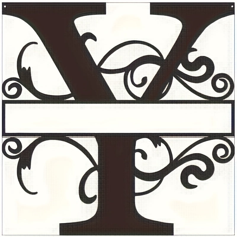 Personalized Last Name Sign with Split Letter Design for Front Door or Garden Decor