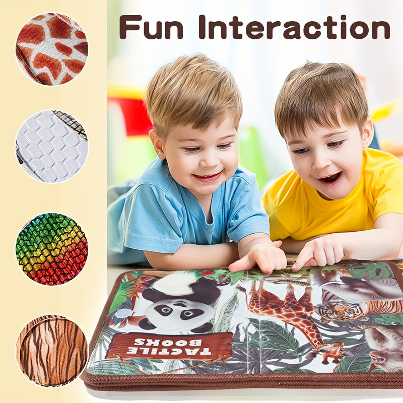 Bola chaqaloqlar uchun turli materiallarni his qilish uchun hayvonlar bilan to'ldirilgan kitob, sezgi rivojlanishini rag'batlantiradi va hayvonlarni anglashni yaxshilaydi. O'g'il va qizlar uchun mukammal jumboq rasm kitobi, Pasxa uchun ajoyib.