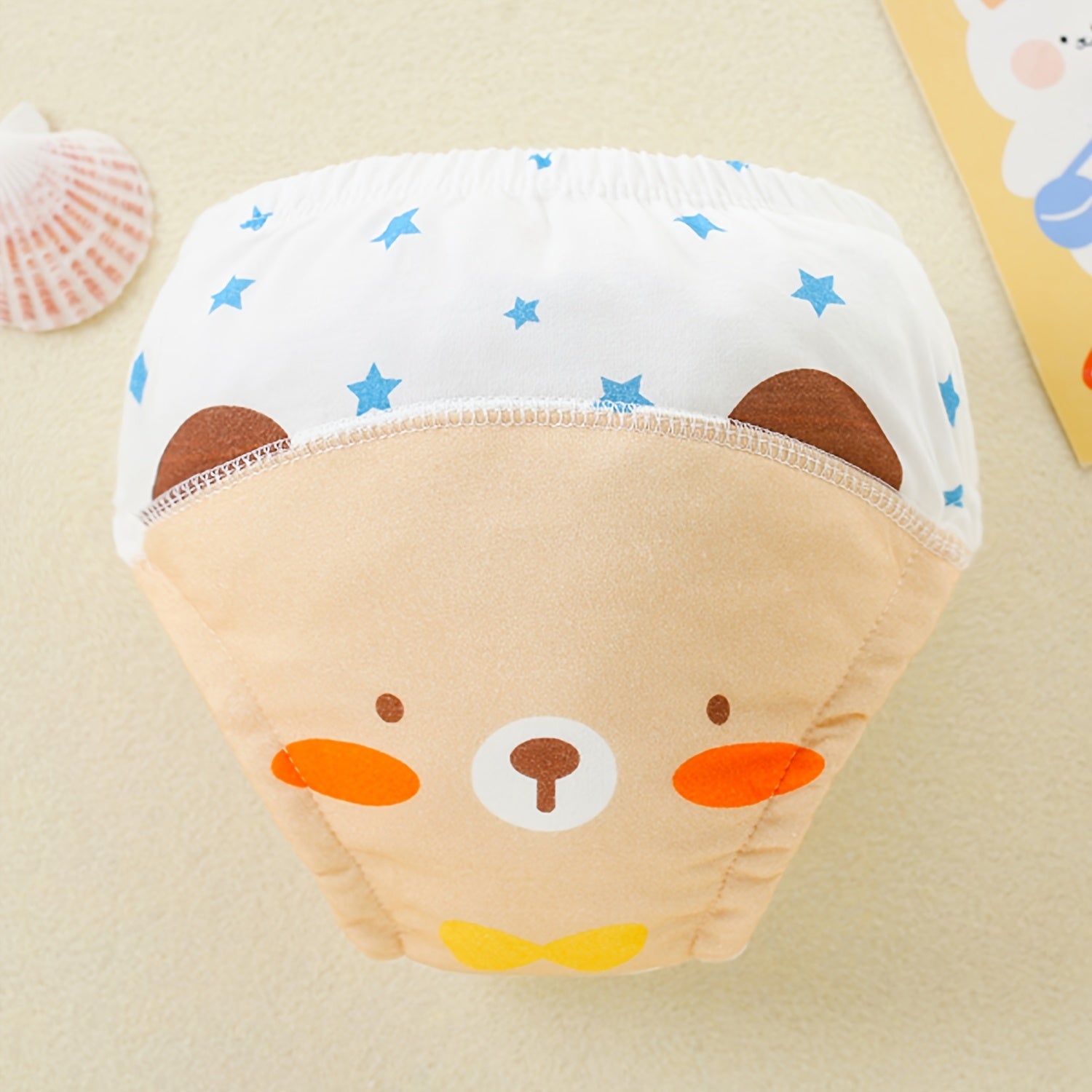 Juego de 4 pantalones de entrenamiento reutilizables para niños pequeños de tela de punto a prueba de fugas y cómodos