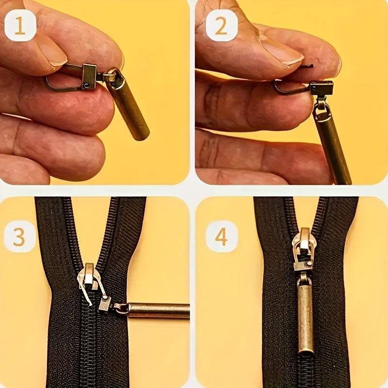 Unisex Leather Wallet With Four Detachable Metal Zippers