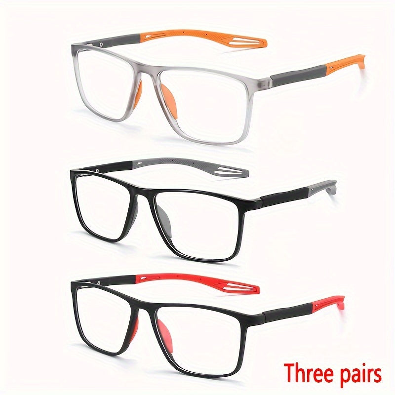 Stylish HD Reading Glasses Pack of Three Lightweight Non-Prescription Trendy Design