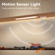LED Motion Sensor Light for Cabinets Under Counter Closet Wardrobe with Rechargeable Battery