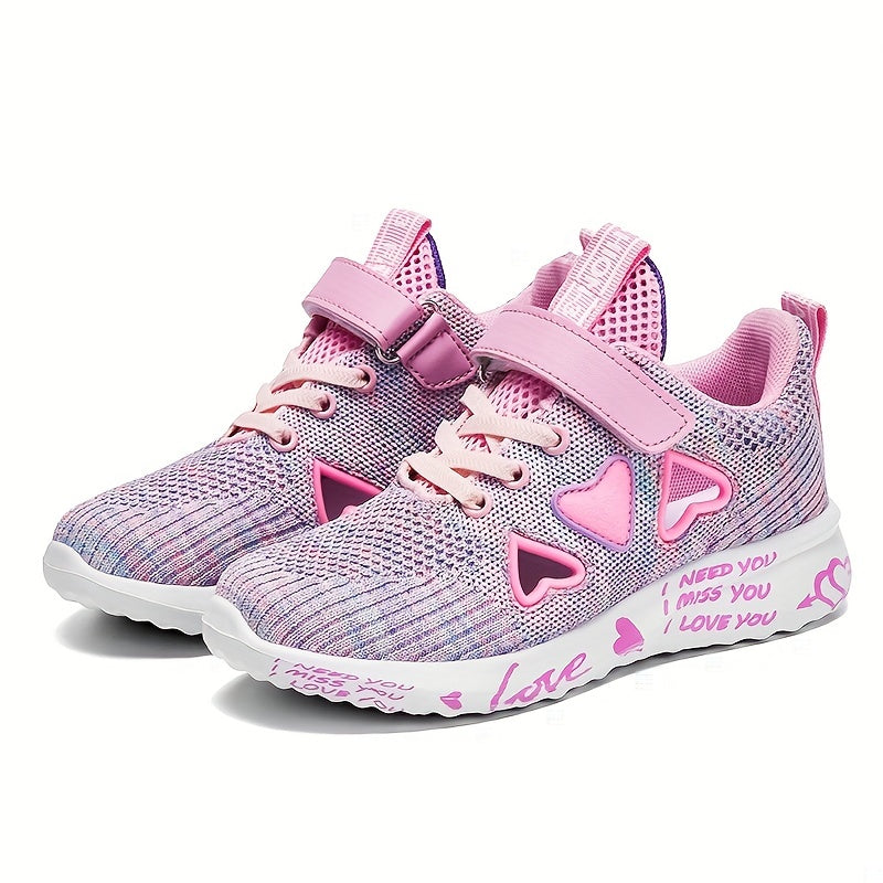 Girls' Knitted Casual Shoes for Spring and Summer with Shock-Resistant Features