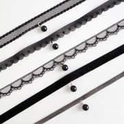 Partiyalar va kechki tadbirlar uchun qora tikanli chokir taqinchoq va taqinchoq bilan