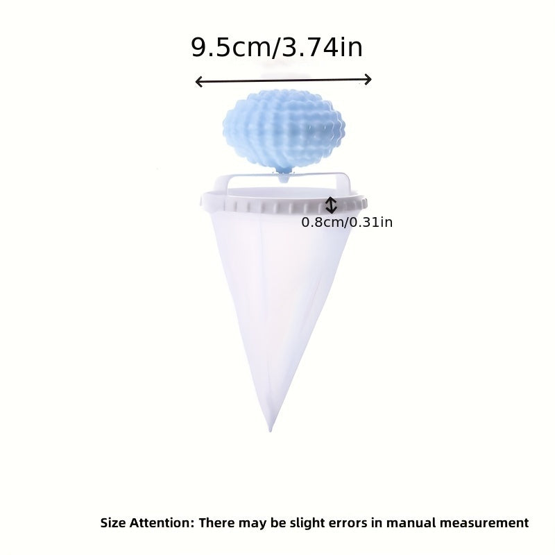 3-Piece Laundry Hair and Lint Remover Set with 2-in-1 Washing Machine Filter and Mesh Bag