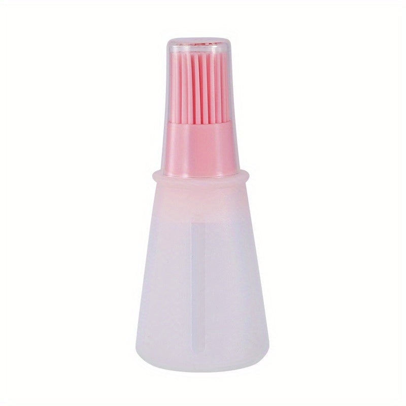 Portable Silicone Oil Bottle with Brush for Baking and BBQ Outdoor Cooking