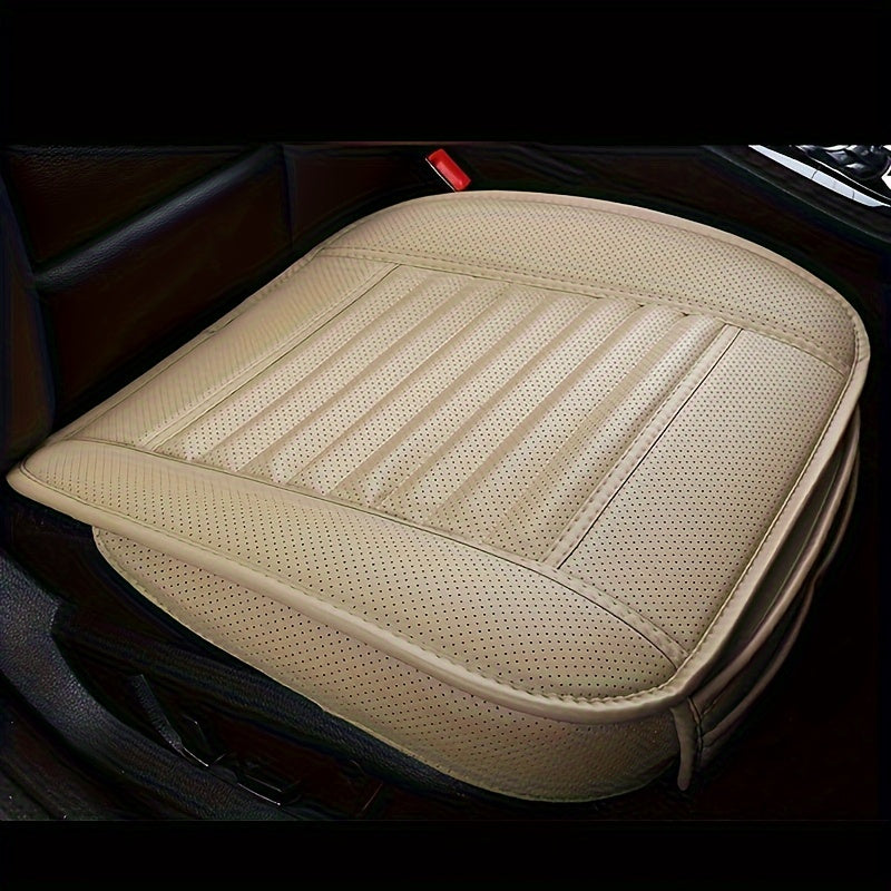 Universal Breathable PU Leather Car Seat Cushion Protector Anti-Slip Mesh Ventilation
