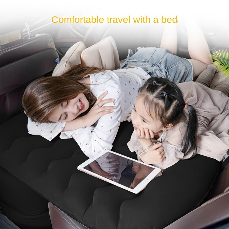 Inflatabl avtomobil matras havo yostiq PVC charm bilan, pomp bilan, SUV va sedan uchun