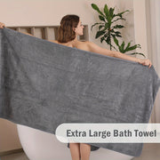 Set of 2 Oversized Microfiber Bath Towels Quick Dry Absorbent Family Use